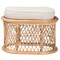 Bali & Pari Ladonna Bohemian Natural Rattan Ottoman Footstool 244-13667-ZORO - alternate 3